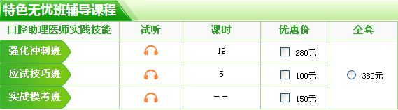 2017年口腔助理醫(yī)師技能考試輔導(dǎo)培訓班