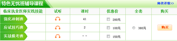 廣西2017年臨床執(zhí)業(yè)醫(yī)師技能考試輔導班次