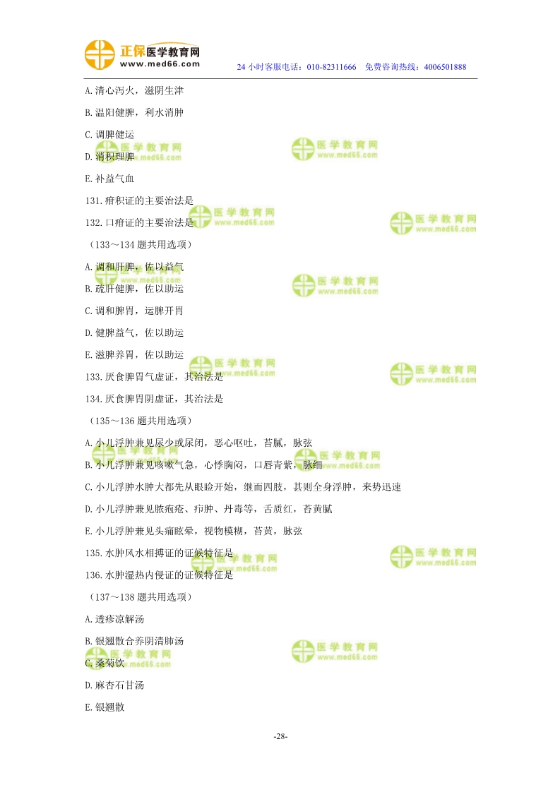 2019年中醫(yī)執(zhí)業(yè)醫(yī)師二試?？紲y評試卷