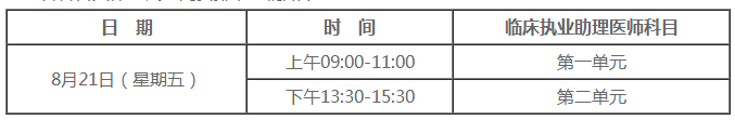 2020臨床助理醫(yī)師考試時(shí)間