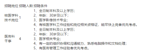 2021年1月份中旬云南省個(gè)舊市人民醫(yī)院招聘核醫(yī)學(xué)科及醫(yī)務(wù)科干事崗位啦