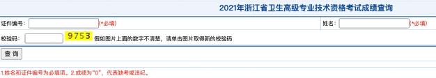 2021年浙江省衛(wèi)生高級專業(yè)技術(shù)資格考試成績查詢