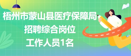 廣西梧州市蒙山縣醫(yī)療保障局招聘綜合崗位工作人員1名