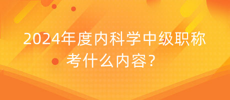 2024年度內(nèi)科學(xué)中級(jí)職稱考什么內(nèi)容？