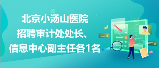 北京小湯山醫(yī)院2023年招聘審計(jì)處處長(zhǎng)、信息中心副主任各1名